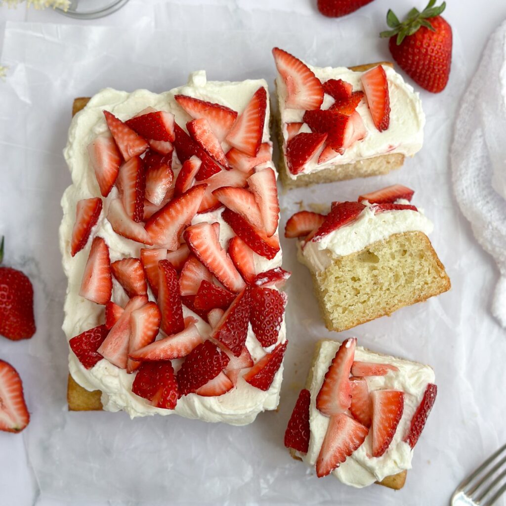 Vanilla Strawberry Cake – The Salted Sweets