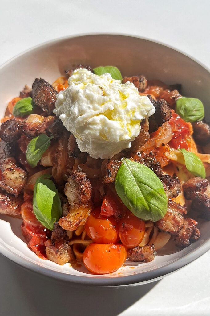 Pasta con Panceta – Miriadas de Recetas