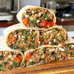 Burrito de Desayuno Alto en Proteínas Fácil (45g de proteína por porción)