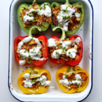 Pimientos Rellenos de Pollo Molido (Mi Favorito)
