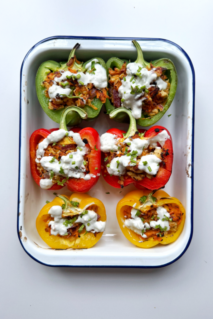 Pimientos Rellenos de Pollo Molido (Mi Favorito)