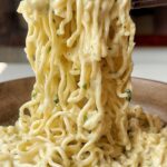 Fideos Cremosos con Ajo y Parmesano (Una Sola Olla)